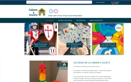 Site exemple Cabane a jouets : des jeux pour s'amuser