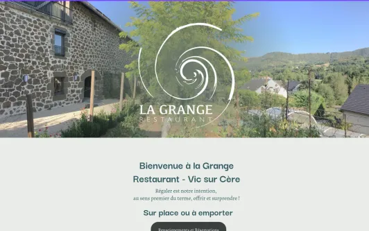 Ejemplo de sitio web La Grange - Restaurant - Vic sur Cère