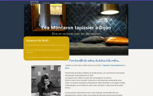 Example website Tapissier Dijon