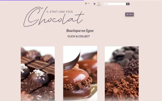 Site exemple Il était une fois chocolat