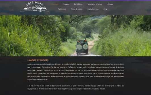 Site exemple Côté Soleil Expéditions