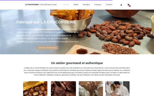 Site exemple La Chocofiserie