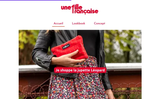 Site exemple Une fille française - Vestiaire made in France à prix doux