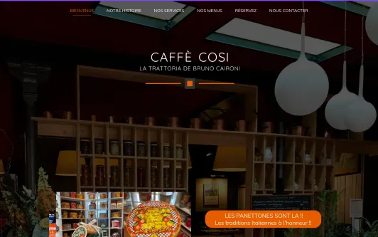 Ejemplo de sitio web Caffè Cosi - Trattoria Bruno Caironi