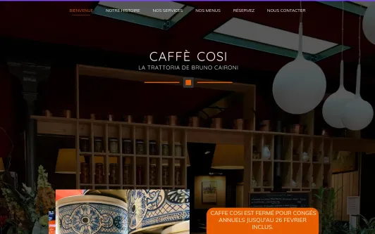 Ejemplo de sitio web Caffè Cosi - Trattoria Bruno Caironi