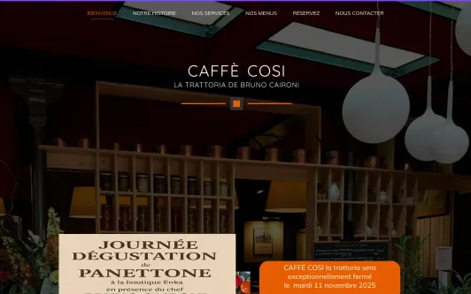 Ejemplo de sitio web Caffè Cosi - Trattoria Bruno Caironi