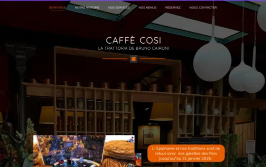 Ejemplo de sitio web Caffè Cosi - Trattoria Bruno Caironi
