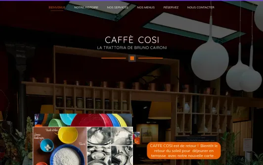 Ejemplo de sitio web Caffè Cosi - Trattoria Bruno Caironi