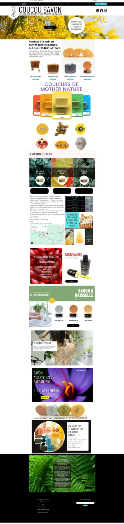 Coucou Savon, savonnerie artisanale et boutique à Morlaàs 64 
