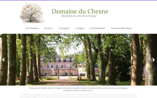 Ejemplo de sitio web Domaine du chesne
