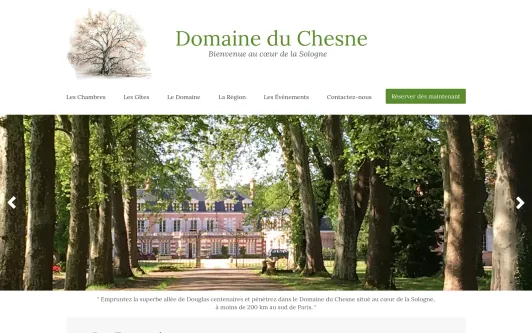 Ejemplo de sitio web Domaine du chesne