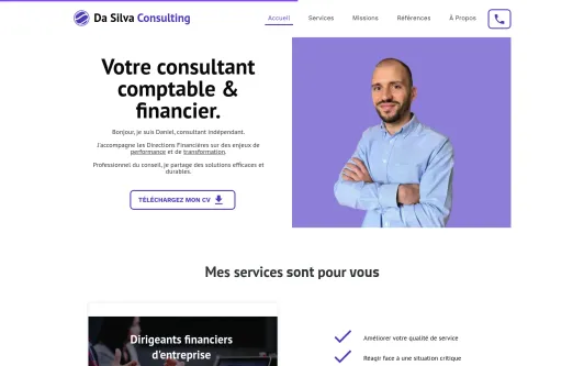 Site exemple DA SILVA CONSULTING | CONSULTANT COMPTABLE ET FINANCIER