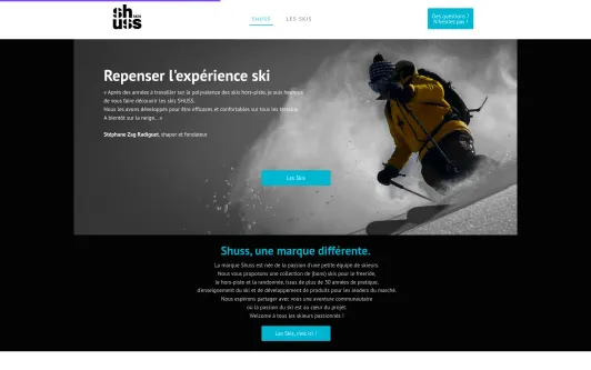 Site exemple Shuss skis