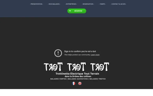 Ejemplo de sitio web Trot Trot Trot - Trottinette électrique tout terrain