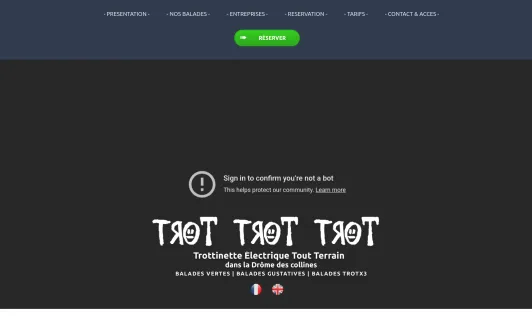 Site exemple Trot Trot Trot - Trottinette électrique tout terrain