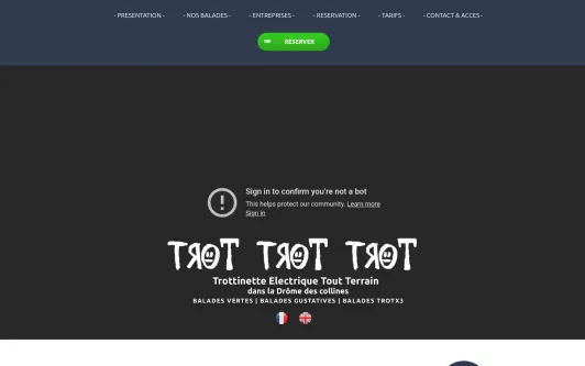 Ejemplo de sitio web Trot Trot Trot - Trottinette électrique tout terrain