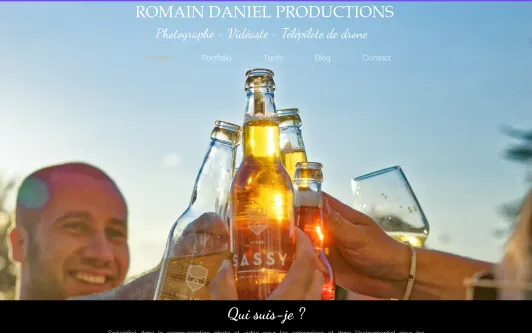 Ejemplo de sitio web Romain DANIEL: Photographe, Vidéaste , télépilote drones - Aurillac