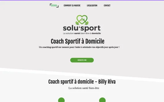 Example website Coach Sportif à Domicile | Secteur Grand Villeneuvois et Fumélois | Billy Riva 