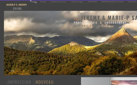 Ejemplo de sitio web Marie-P &amp; Jérémy SAVEL  Photographe / Encadreuse  ATELIERS 36