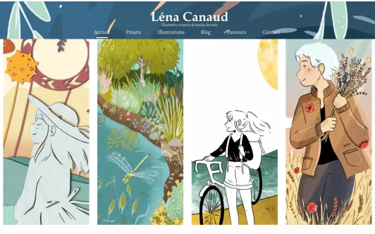 Site exemple Léna Canaud illustratrice et conceptrice multimédia