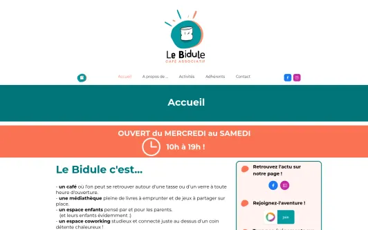 Example website lebidule-cafe