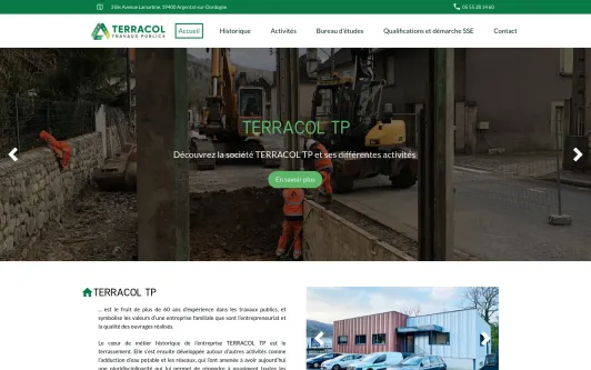 Ejemplo de sitio web TERRACOL TP