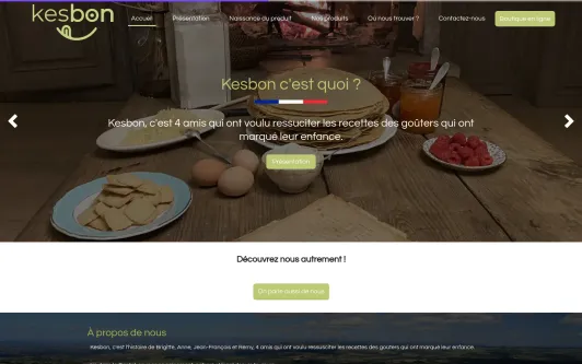 Site exemple Biscuiterie Kesbon