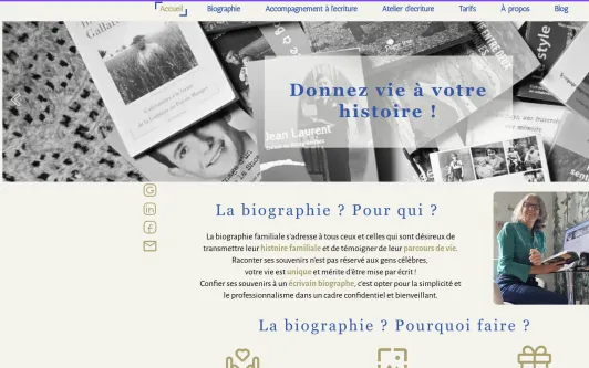 Example website Biographe pour particuliers et entreprises en Essonne 