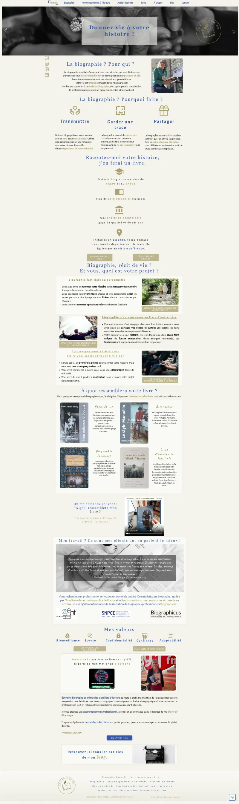 Biographe pour particuliers et entreprises en Essonne 