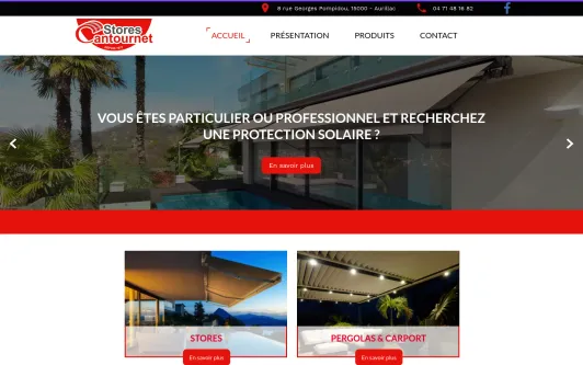 Site exemple Stores Cantournet