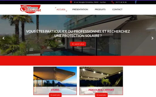 Site exemple Stores Cantournet