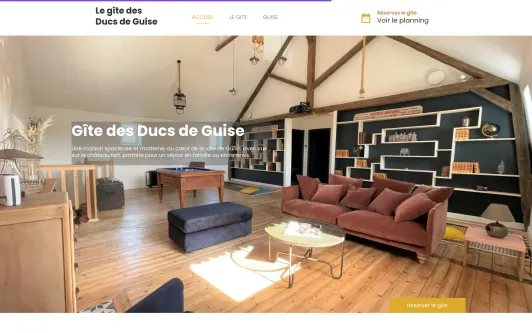 Ejemplo de sitio web Gîte des Ducs de Guise