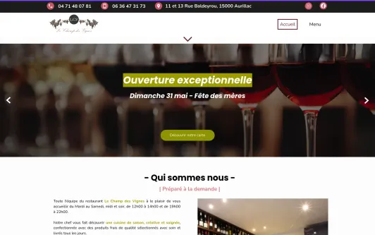 Champ des Vignes - Restaurant à Aurillac