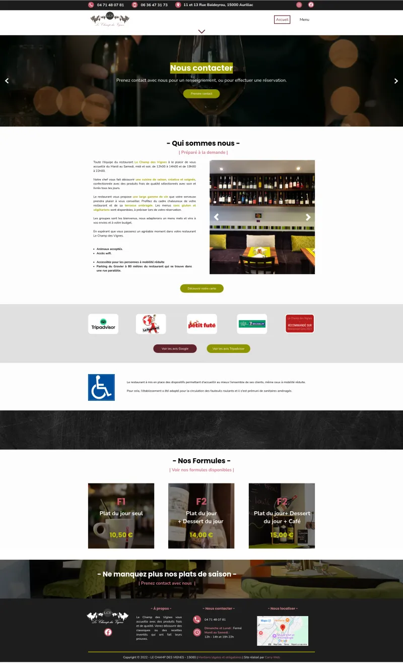 Champ des Vignes - Restaurant à Aurillac