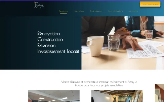 Ejemplo de sitio web Baya Conception, maître d'œuvre à Tours
