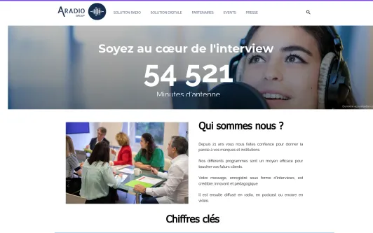 Ejemplo de sitio web ARADIO GROUP