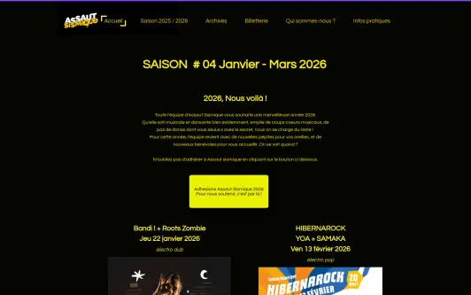 Ejemplo de sitio web Assaut Sismique