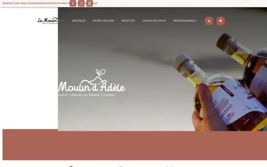 Site exemple Le Moulin d'Adèle