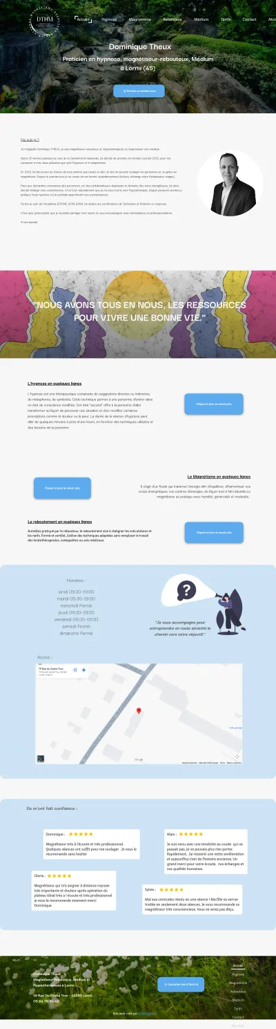 Dominique THEUX Magnétiseur et hypnothérapeute à Lorris