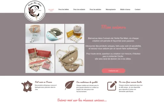 Site exemple Cécile Fée Main