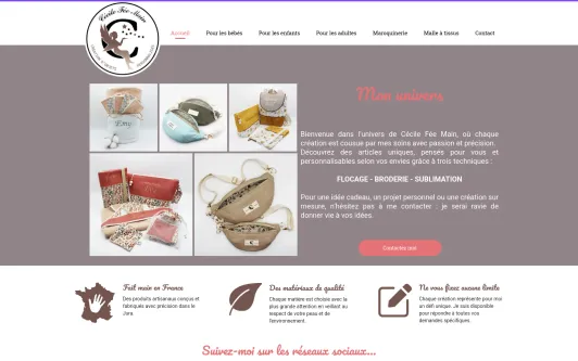 Site exemple Cécile Fée Main