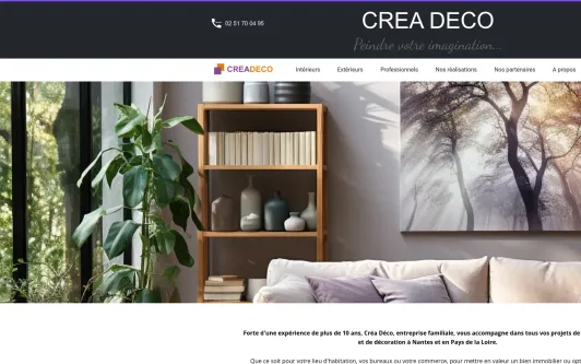 Ejemplo de sitio web Créa Déco
