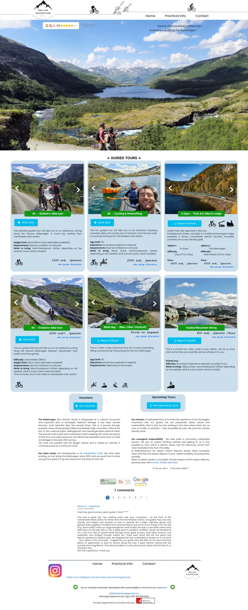 Rallar Adventure, Guided e-bike and packraft tours in Norway