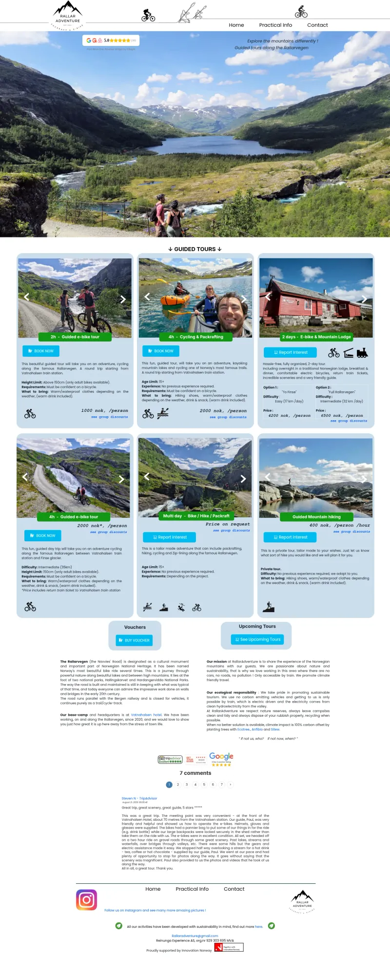 Rallar Adventure, Guided e-bike and packraft tours in Norway