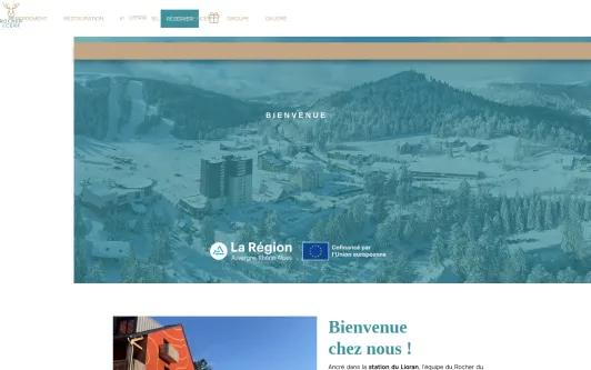 Site exemple Hôtel Le Rocher du Cerf