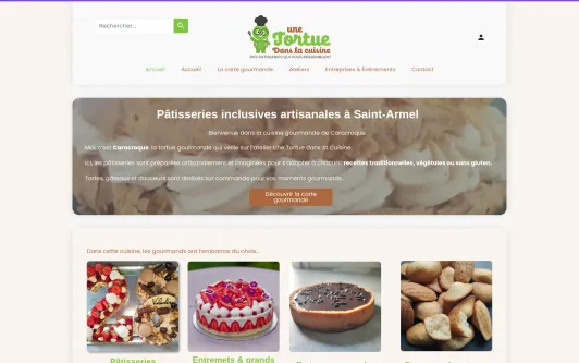 Ejemplo de sitio web Une Tortue dans la Cuisine