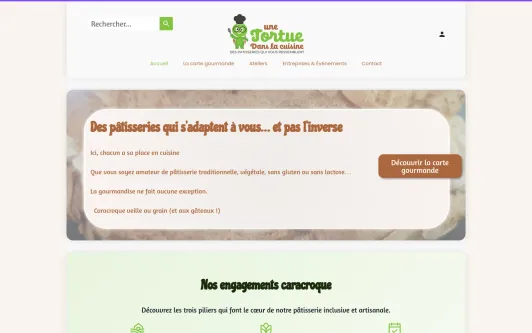 Ejemplo de sitio web Une Tortue dans la Cuisine
