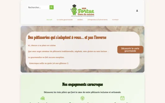 Ejemplo de sitio web Une Tortue dans la Cuisine