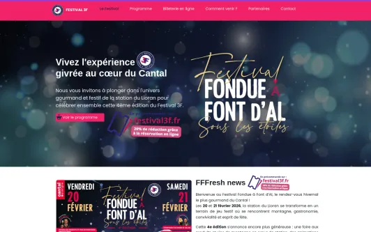 Ejemplo de sitio web FESTIVAL 3F