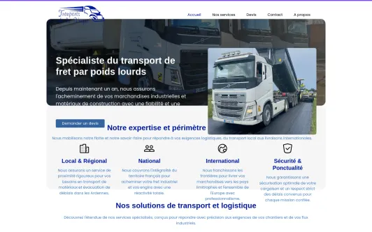 Site exemple Transports de la Vrigne